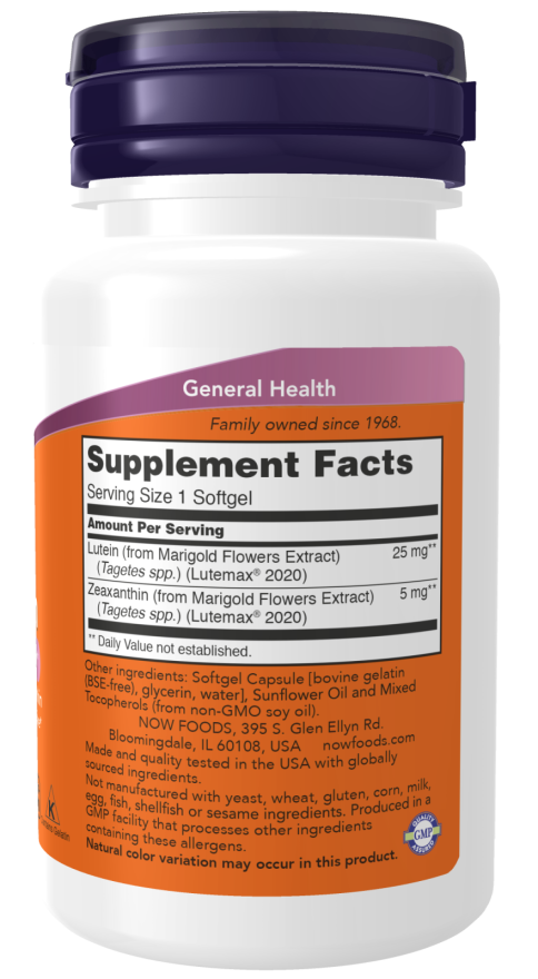 Now LUTEIN & ZEAXANTHIN (LUTEMAX 2020) 60 SGELS