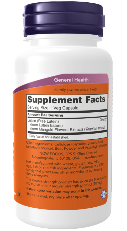 Now LUTEIN 20 MG (FROM ESTERS) 90 VCAPS