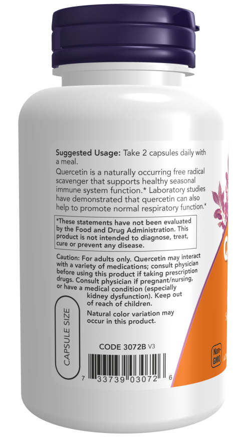 Now QUERCETIN 500MG 100 VCAPS