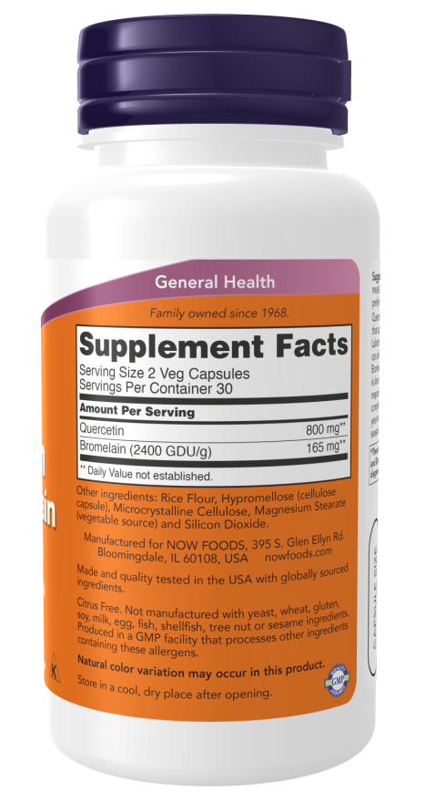 Now QUERCETIN W/BROMELAIN 120 VCAPS