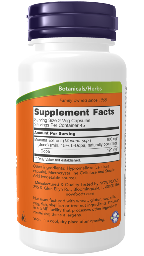 Now DOPA MUCUNA 180 VCAPS