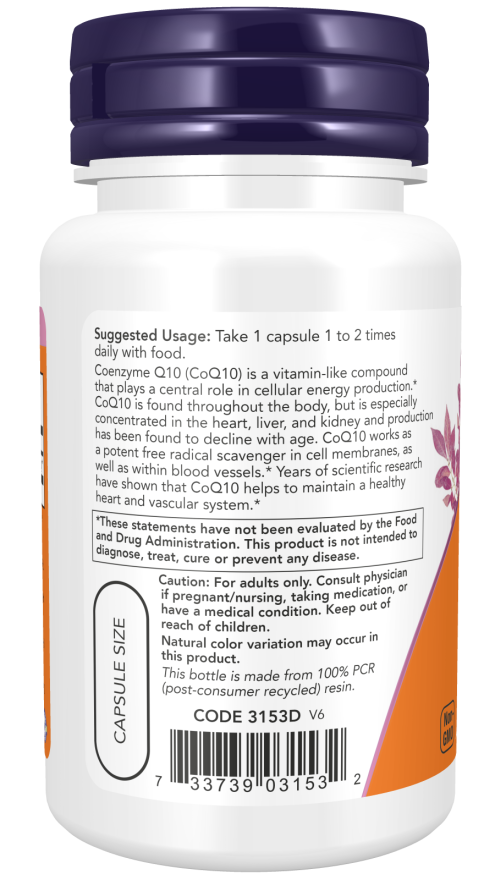 Now CoQ10 60mg 60 VCAPS