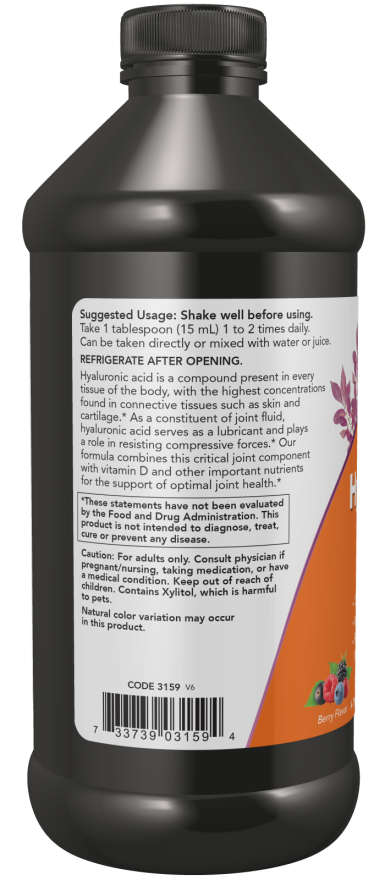 Now LIQ HYALURONIC ACID (HA) PLUS 16 FL OZ