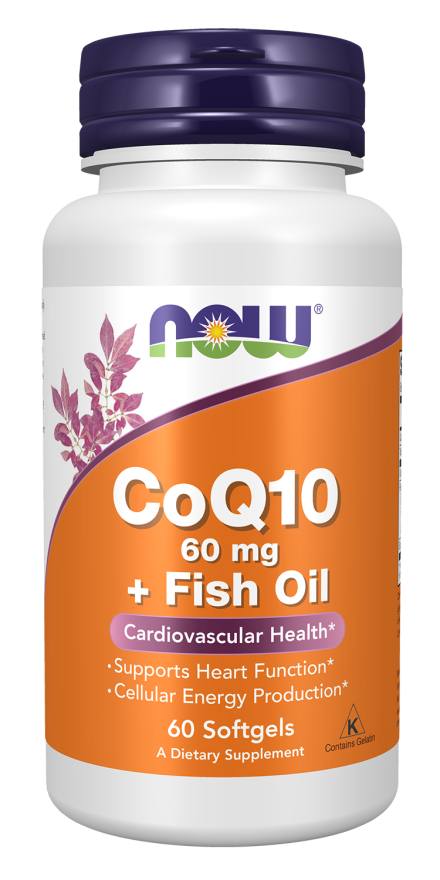Now CoQ10 60mg with Omega-3 60 SGELS