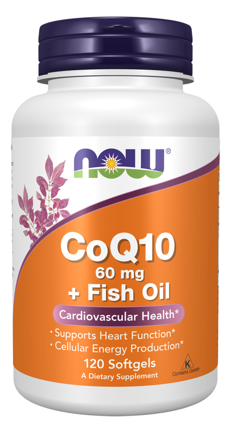 Now CoQ10 60mg with Omega-3 120 SGELS