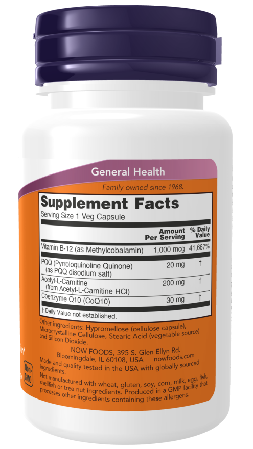 Now PQQ ENERGY 20MG PLUS 30 VCAPS