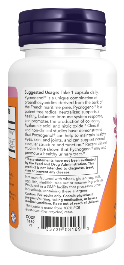 Now PYCNOGENOL(R) 150mg 60 VCAPS