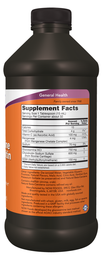 Now LIQ GLUCOS/CHONDROITIN 32 OZ