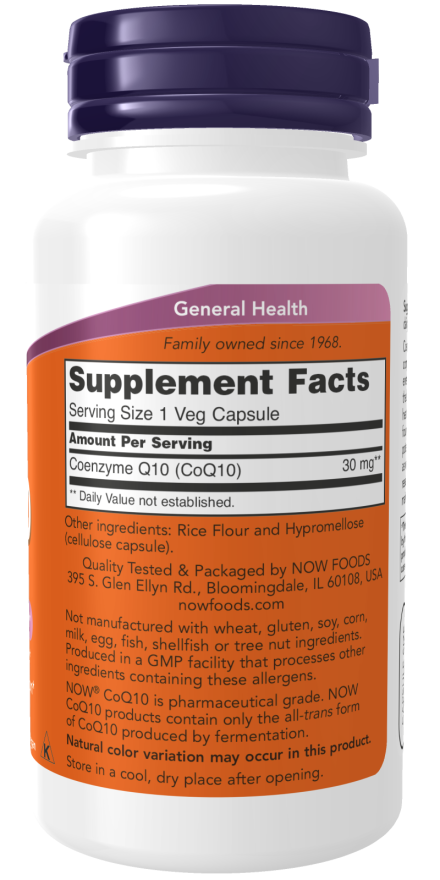 Now CoQ10 30mg 120 VCAPS