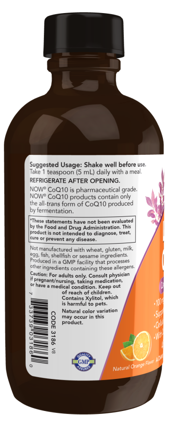 Now Liquid CoQ10 Orange Flavor 4 OZ