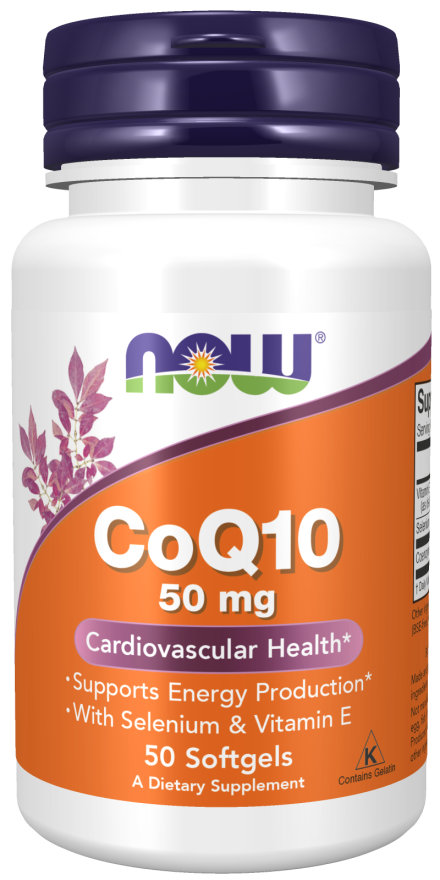 Now CoQ10 50mg + VIT E 50 SGELS