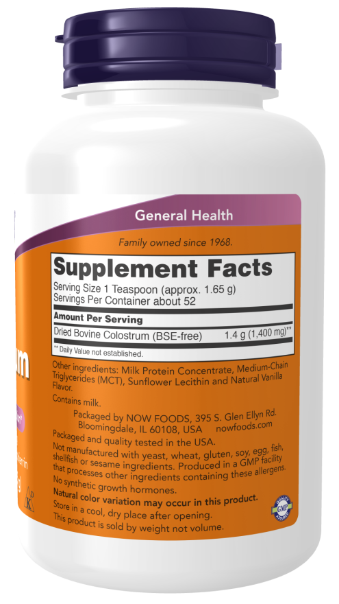 Now COLOSTRUM POWDER PURE 3 OZ