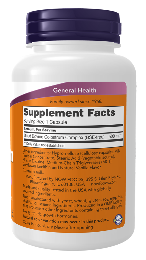 Now COLOSTRUM 500mg 120 VCAPS