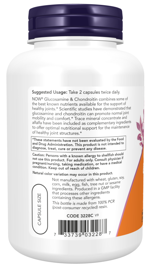 Now GLUCOS & CHOND/TRACE MINS 120 VCAPS