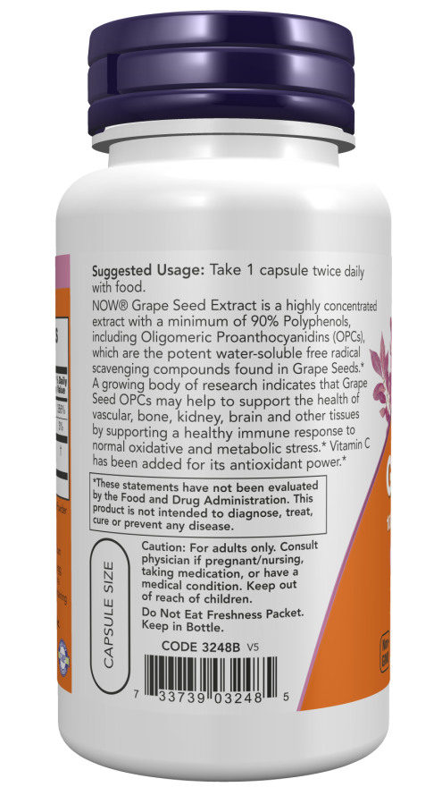 Now GRAPE SEED ANTI 100mg 100 VCAPS