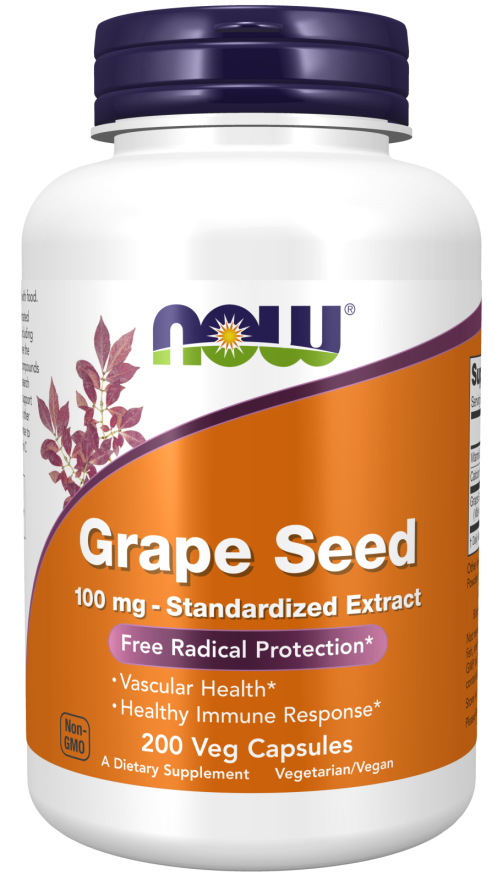 Now GRAPE SEED ANTI 100mg 200 VCAPS