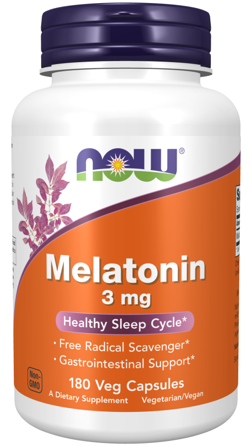 Now MELATONIN 3mg 180 VCAPS