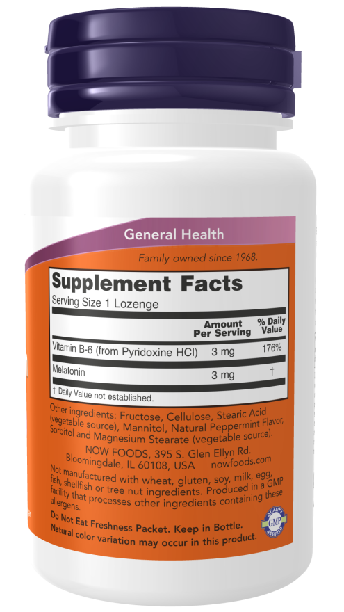 Now MELATONIN 3mg 180 LOZ