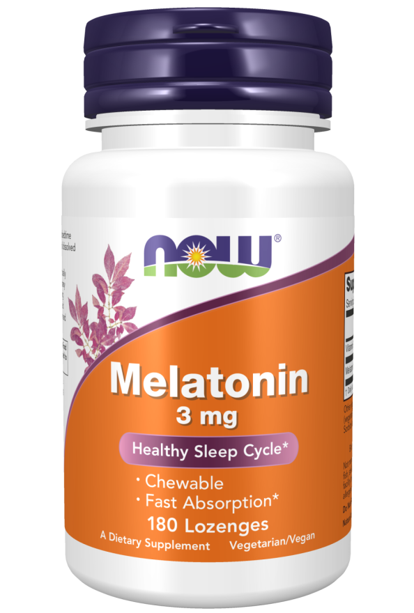 Now MELATONIN 3mg 180 LOZ