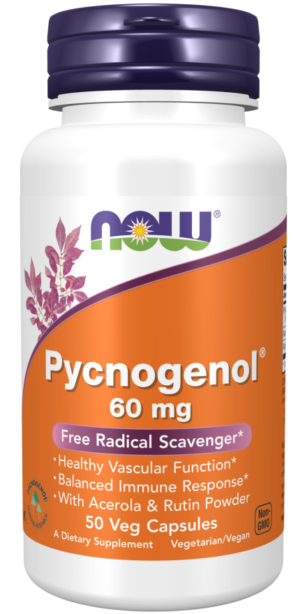Now PYCNOGENOL 60mg 50 VCAPS