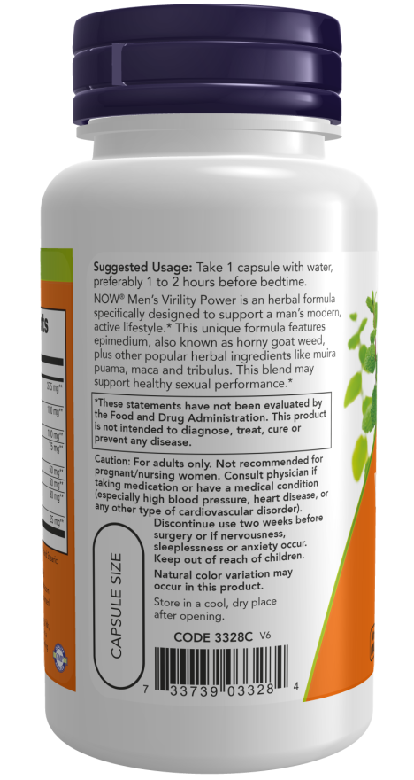 Now MEN'S VIRILITY POWER 60 VCAPS