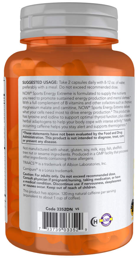 Now SPORTS ENERGY EXTREME 90 VCAPS