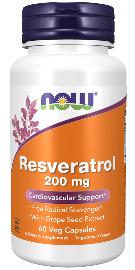 Now RESVERATROL 200mg 60 VCAPS