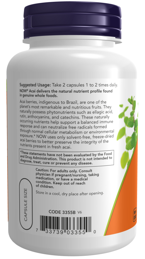 Now ACAI 500MG 100 VCAPS