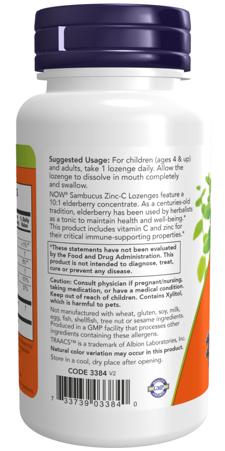 Now SAMBUCUS ZINC-C 60 LOZ