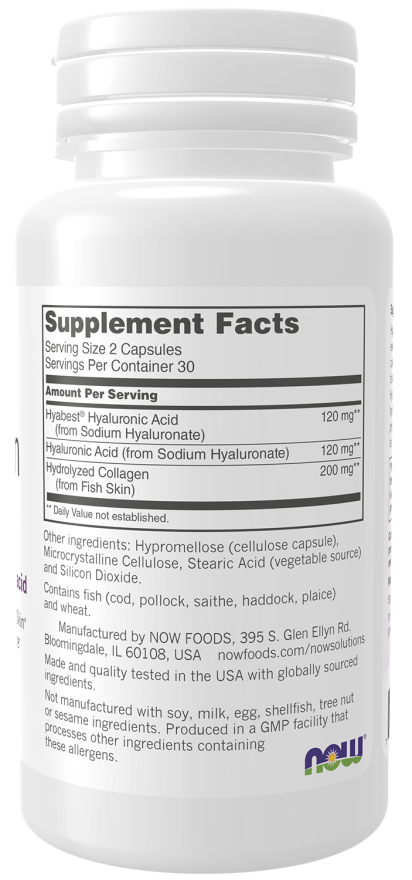 Now HYDRATION RESCUE (HYALURONIC ACID) 60 VCAPS