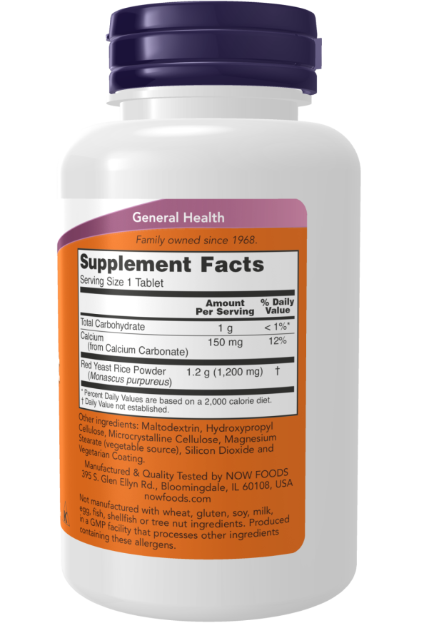 Now RED YEAST RICE EXTRACT 1200MG 60 TABS