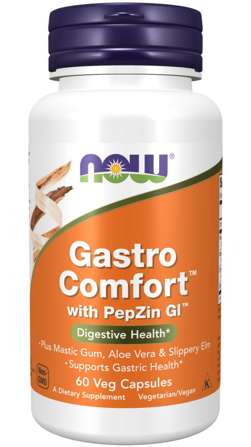 Now GASTRO COMFORT WITH PEPZIN GI 60 VCAPS