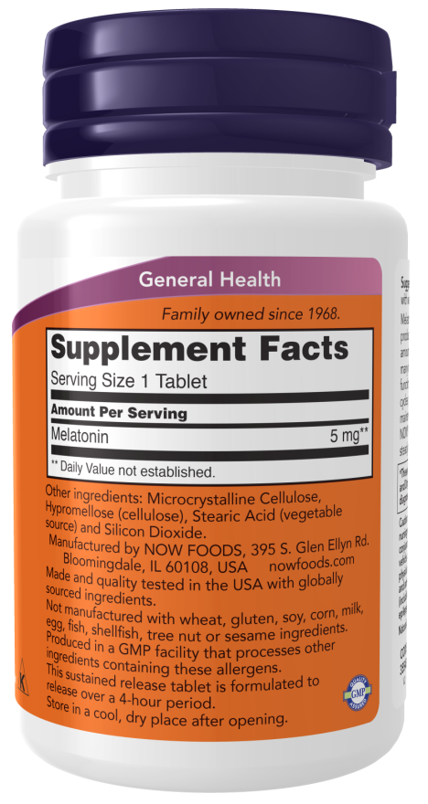 Now MELATONIN 5mg SR 120 TABS