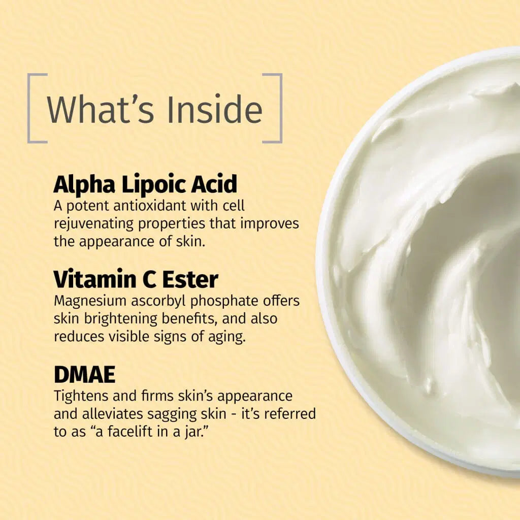 Reviva Labs Alpha Lipoic Acid, Vit C Ester & DMAE Night Cream - 2 oz