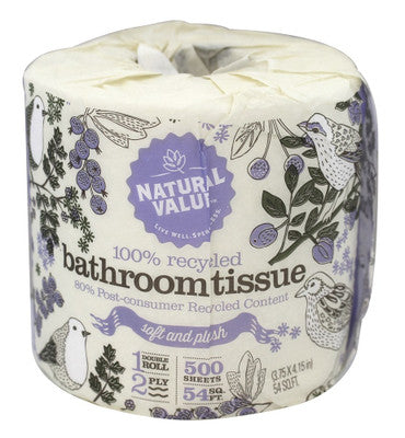 NATURAL VALUE Bathroom Tissue, 500/roll