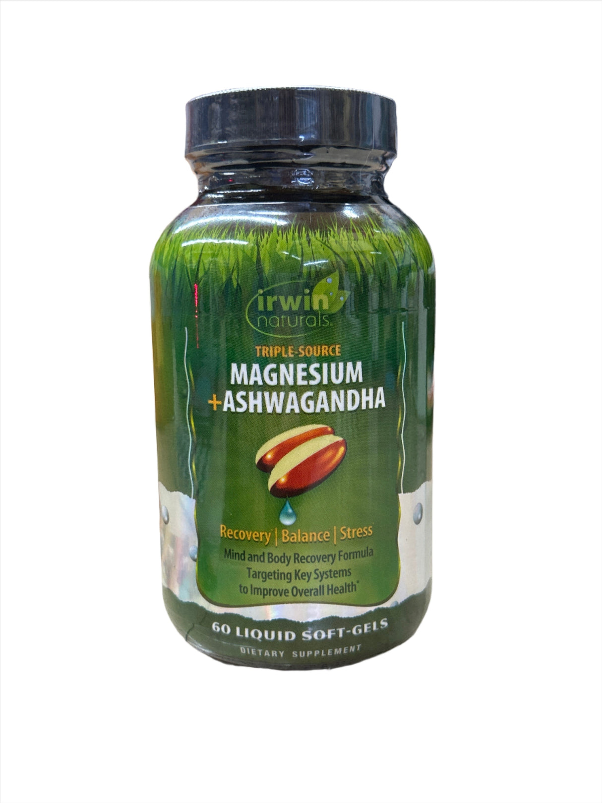 Irwin Naturals Magnesium + Ashwagandha 60 Liquid Soft-Gels