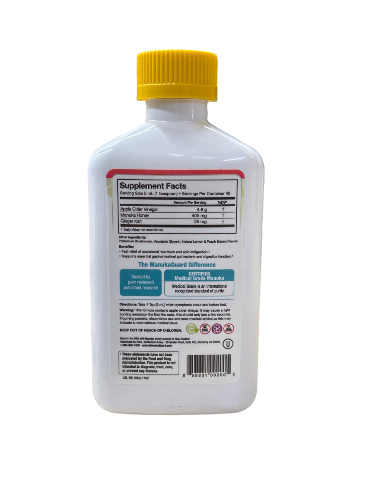 Medical Grade Manuka Honey Heartburn 6.8 fl oz