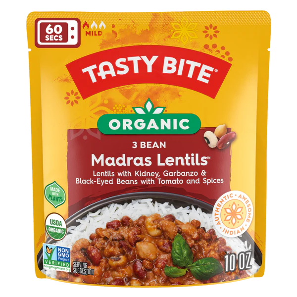 TASTY BITE Madras Lentils 3 Bean 10 OZ
