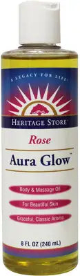 Heritage Store Aura Glow Rose Body Oil 8floz