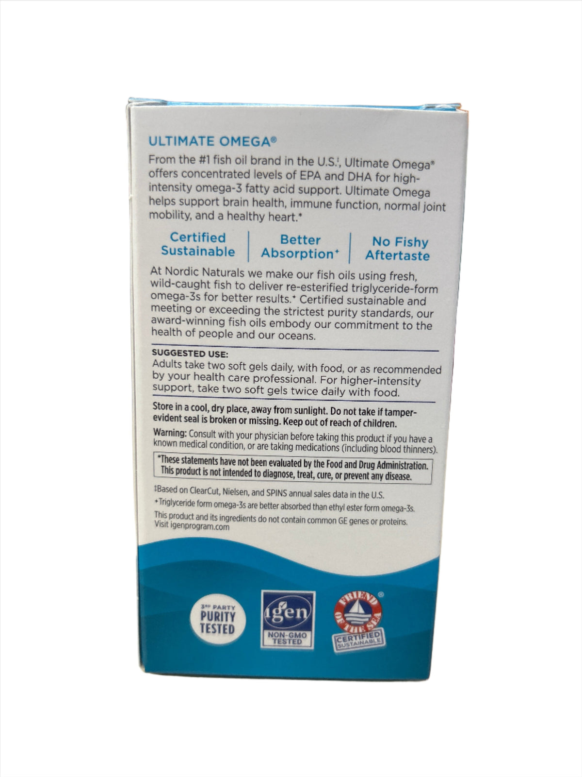 Cápsulas blandas de Omega Ultimate 1280 mg sabor limón