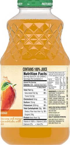 SANTA CRUZ ORGANIC Orange Mango 32 OZ