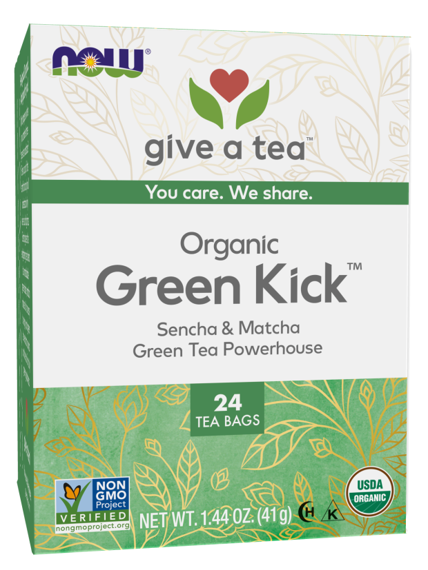 Now GREEN KICK TEA BAGS 24 BAGS
