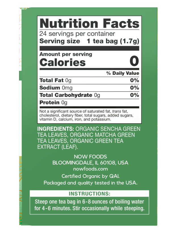 Now GREEN KICK TEA BAGS 24 BAGS