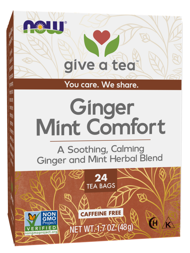 Now GINGER MINT COMFORT TEA BAGS 24 BAGS