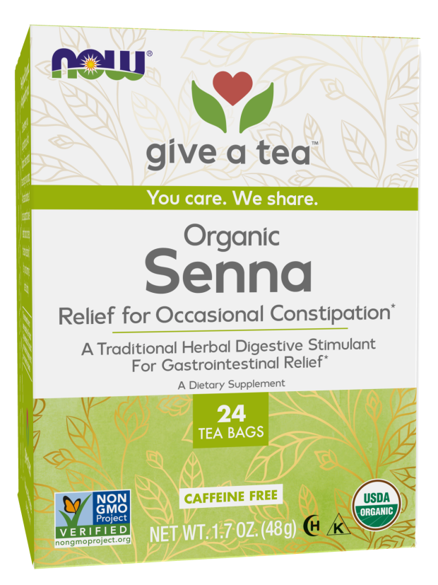 Now SENNA ORGANIC TEA BAGS 24 BAGS