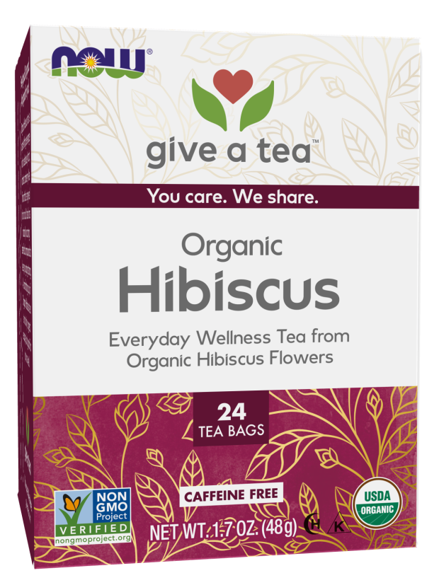 Now HIBISCUS ORGANIC TEA 24 BAGS