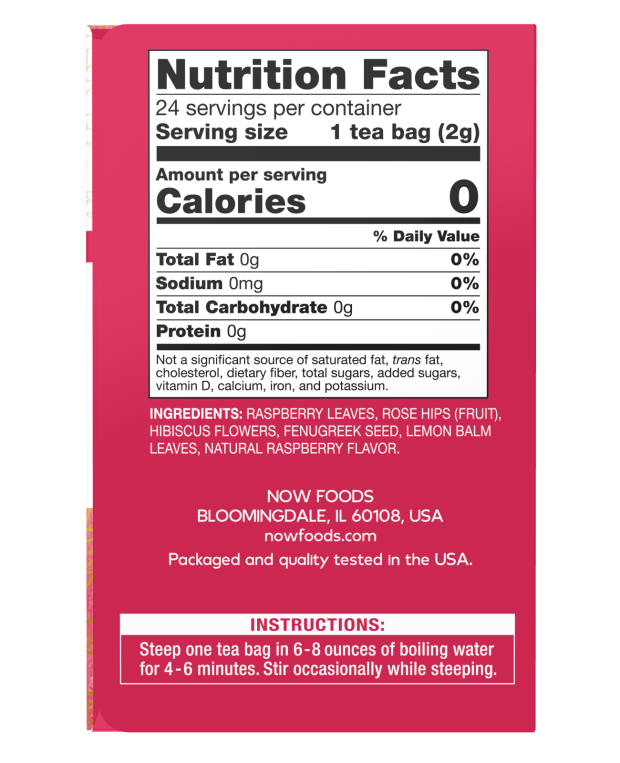 Now RED RASPBERRY TEA 24 BAGS