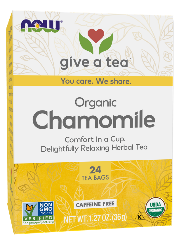 Now CHAMOMILE TEA BAGS ORGANIC 24 BAGS