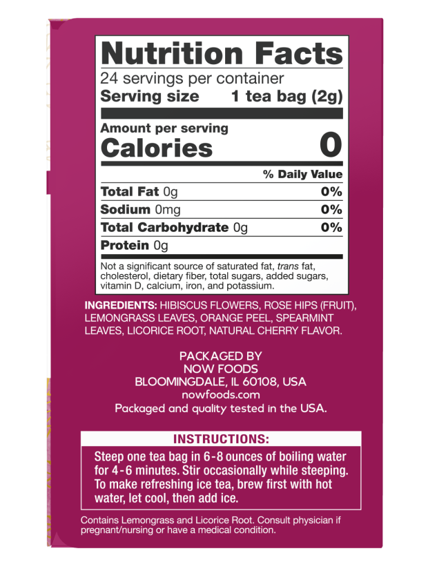 Now HEAVENLY HIP HIBISCUS TEA BAGS 24 BAGS