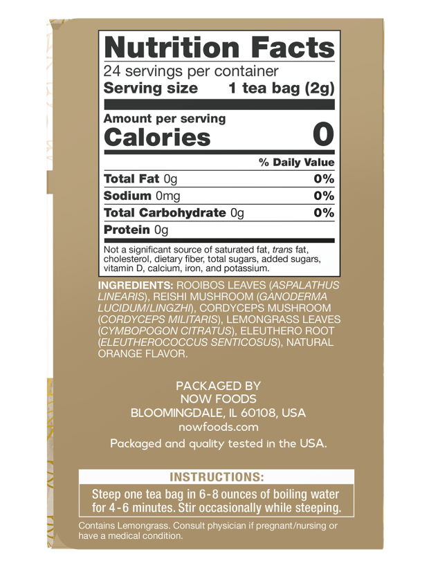 Now ROOIBOS REISHI MUSHROOM TEA 24 BAGS